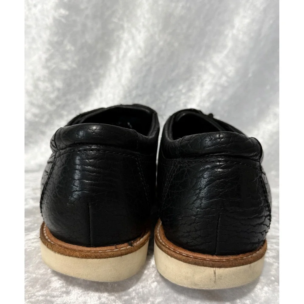 SAS San Antonio Shoemakers Mens Black Leather Pebbled Oxford Shoes 10 M 2000934
